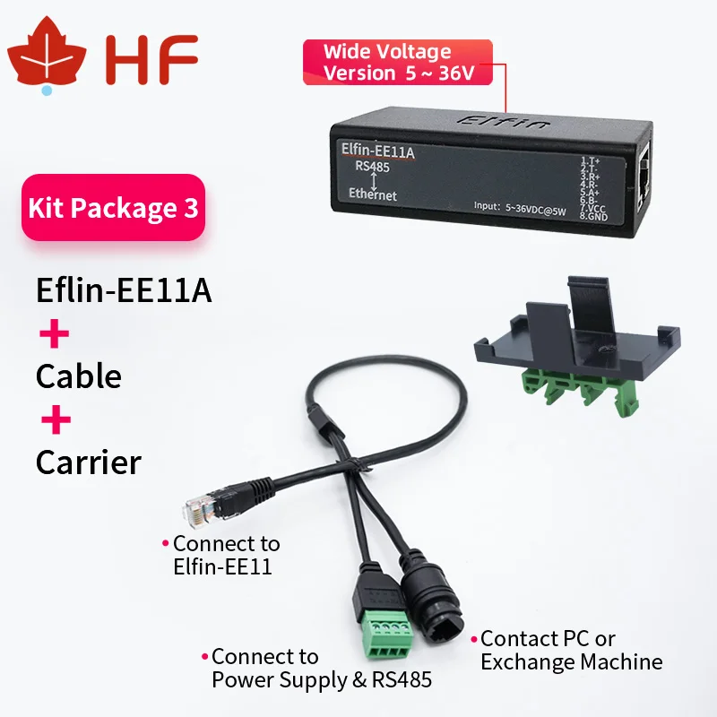 

EE11 RS485 to Ethernet IOT Server Module Elfin-EE11 Elfin-EE11A Support TCP/IP Telnet Modbus TCP Protocol ethernet to rs485