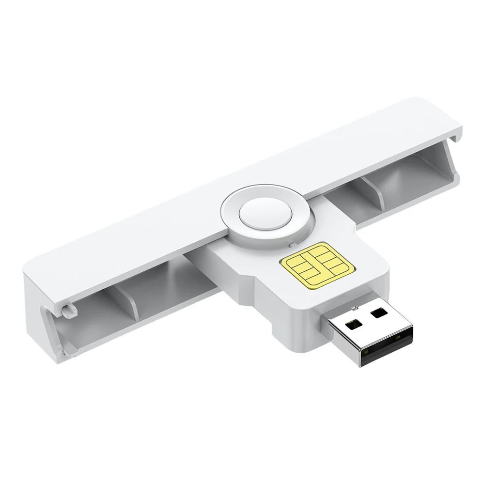 ID CAC 카드 리더 USB 공용 액세스 CAC 휴대용 스마트 카드 리더, 디지털 인증서 보안용 USB2.0 C타입