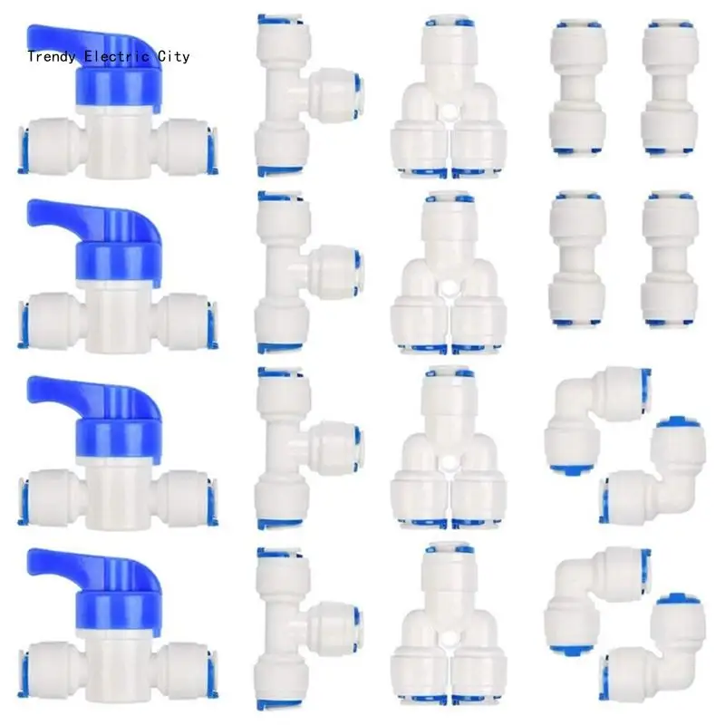 

R9CD Water Filter Fittings Easy to Use Accessory Shut-Off Valves Water Filter Connector Suitable for Home and Commercial Use