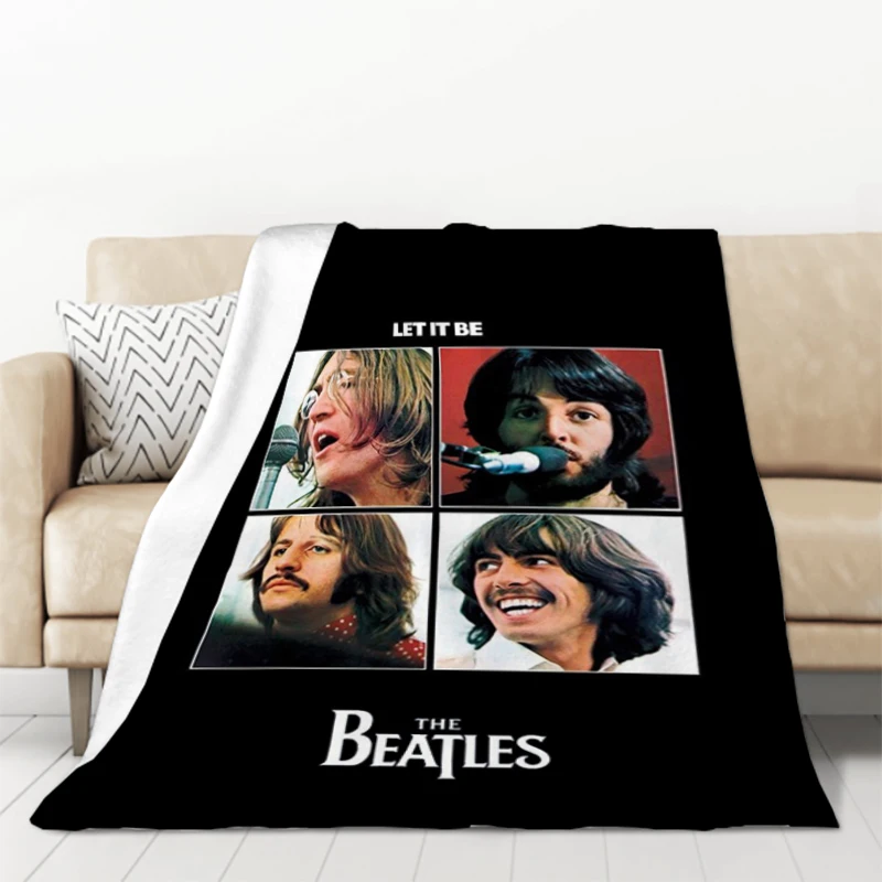 

T-The B-Beatles Band Blanket Furry Sofa Blankets for Bed Microfiber Bedding Plush Bedspread Throw Knee Throws Bedspreads Plaid