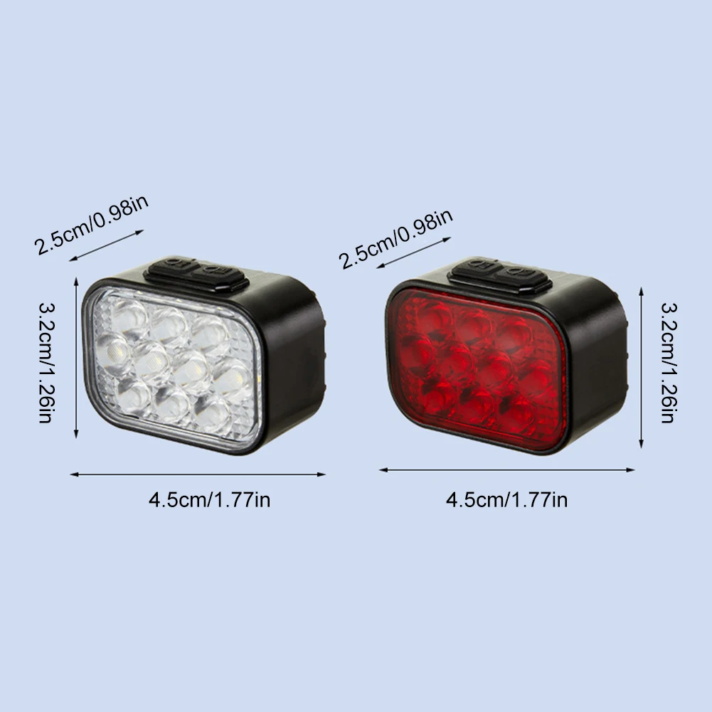 LED Outdoor Bike Headlight USB Rechargeable High Brightness Bike Headlight Waterproof Cycling Tail Lamp Bicycle Rear Night Light