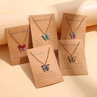 5 Pcs Fashion Boho Colorful Butterfly Necklaces Set for Women Korea Style Pendant Necklace Cute Jewelry Gift Wholesale 2024 New - Image 3