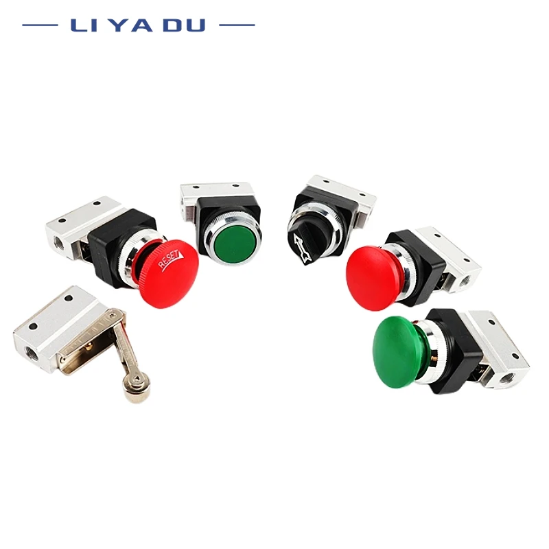 Push Button Pneumatic Air Control Valve - Manual Momentary Valve Switch