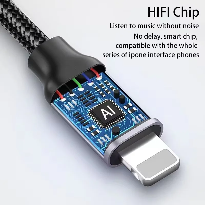 아이폰용 3.5mm 잭 케이블 AUX 어댑터, 아이폰 12 13 14 Pro용 어댑터 헤드폰 커넥터 오디오 분배기