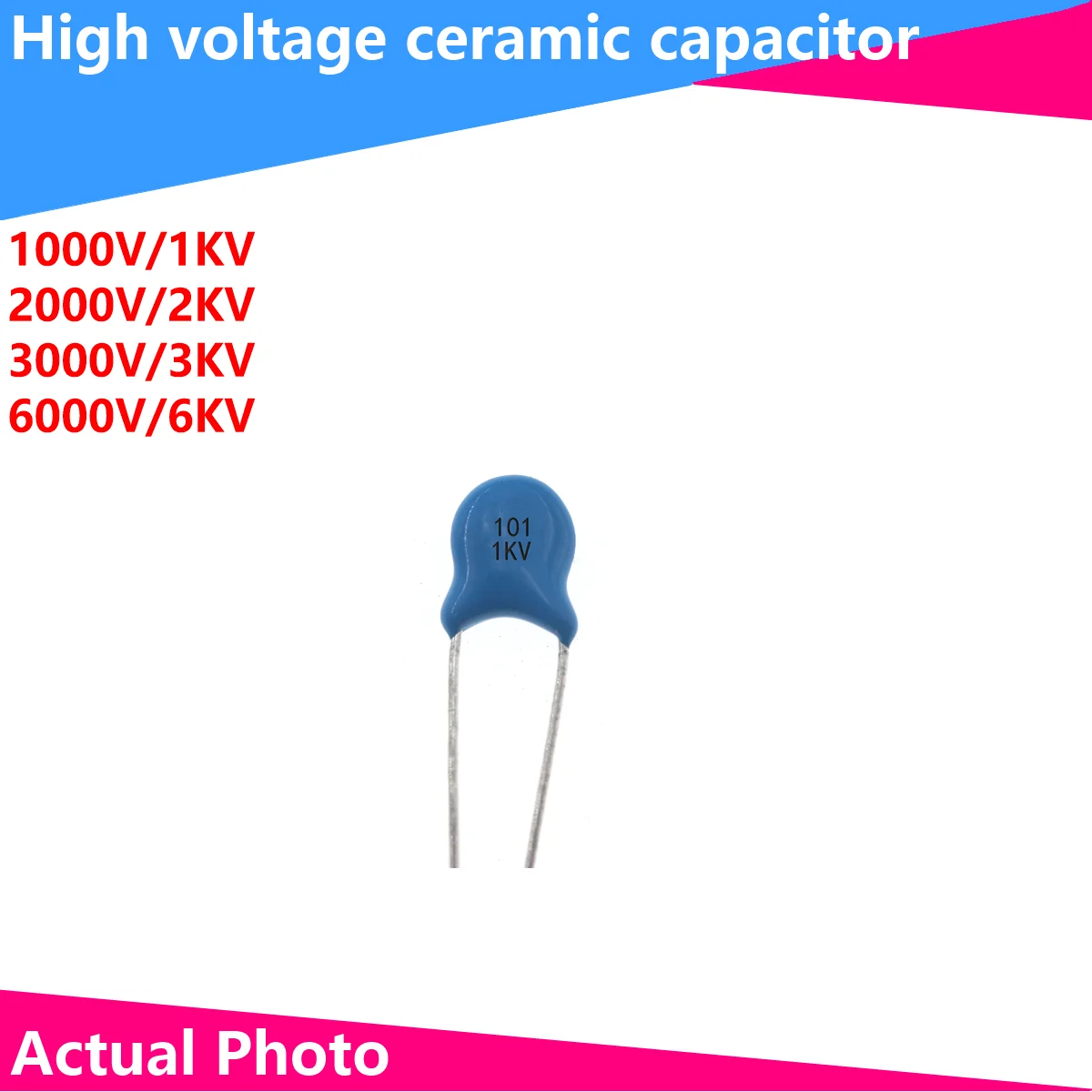 20 Condensatori Ceramici Alta Tensione 1KV 10PF - Per Elettronica E Riparazioni Fai Da Te - 2