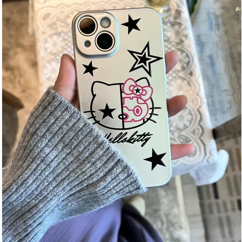 Star Girl Y2k Hello Kitty Iphone Case For Iphone 14 Pro Max Sanrio Phone  Case For Iphone 11 12 Fashion Cute Silicone Soft Cover