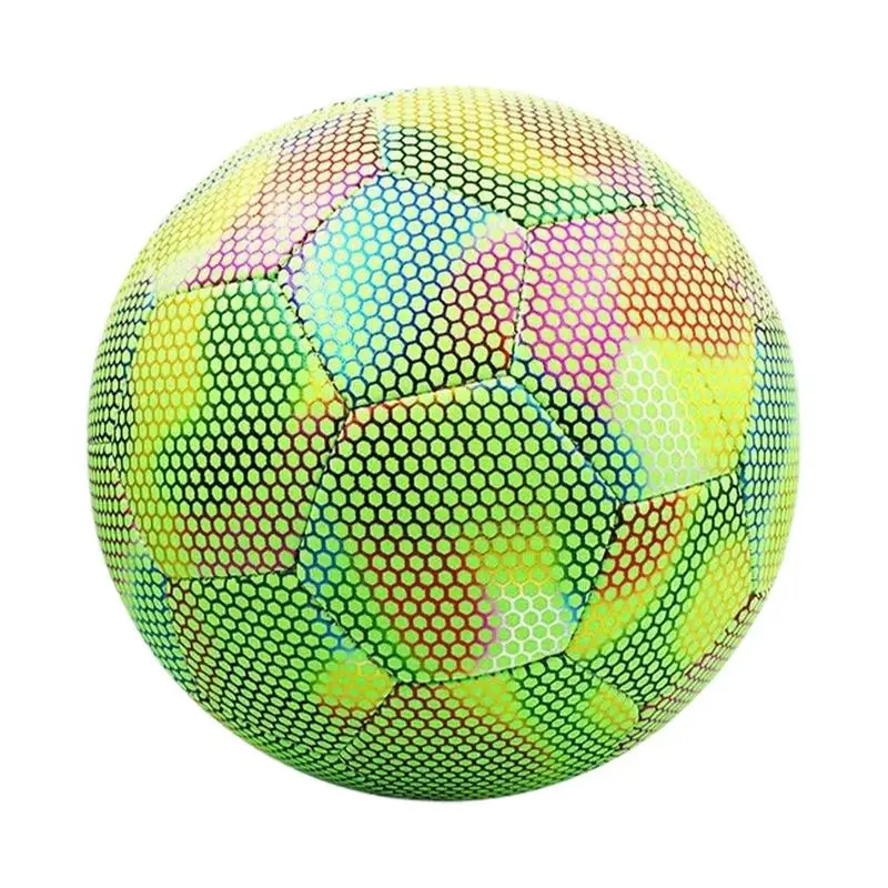 

Fluorescent Luminous Soccer Ball Adult Size 5 Child Glows In Dark Places After Absorbing Light Football