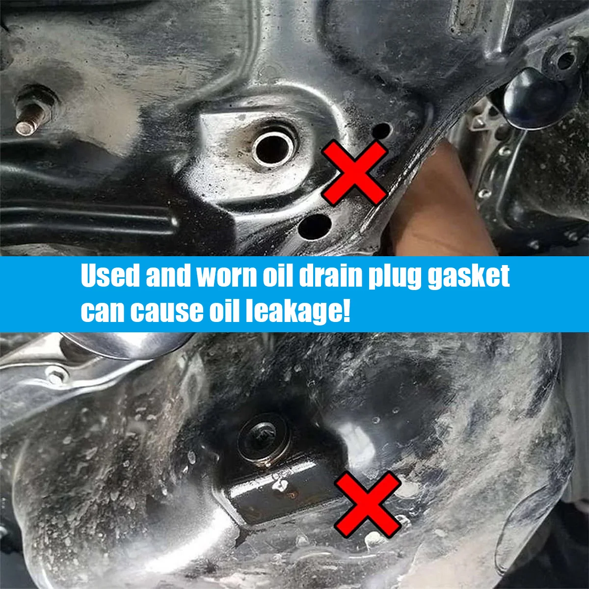 100Pcs 9956-41-400 Oil Drain Plug Crush Washer Gaskets For Mazda M14 14x20x1.5mm Car Accessories 995641400