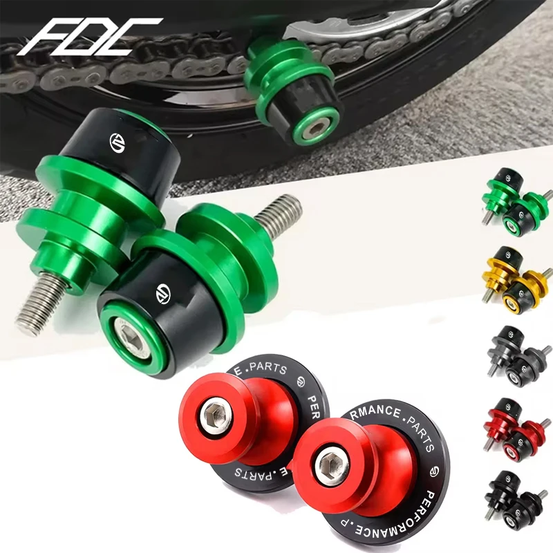 Schwingen-Schiebespulen Für Kawasaki - CNC Aluminium Slider Schwarz