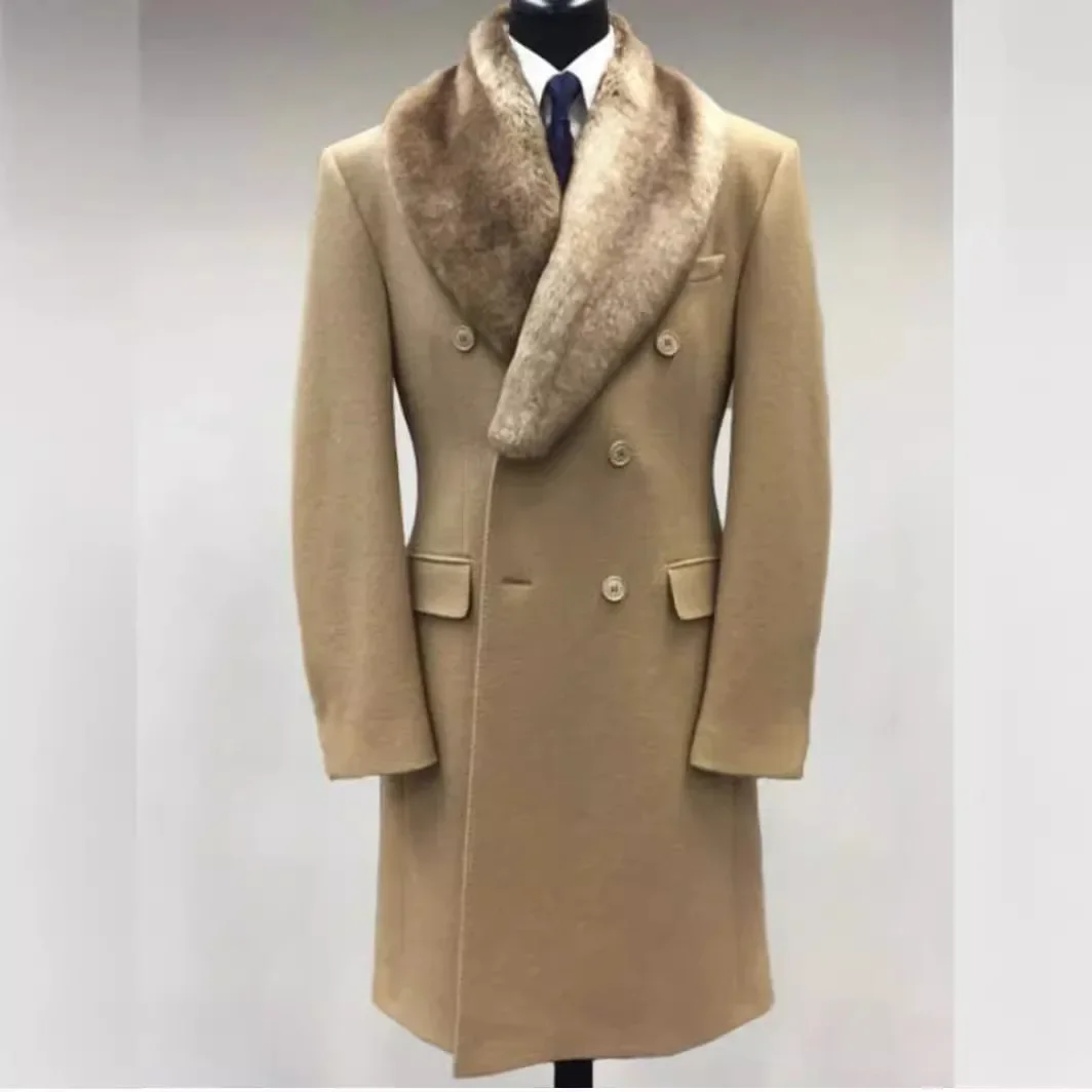 Wool Overcoat European and American Men's Double-breasted Coat Autumn and Winter