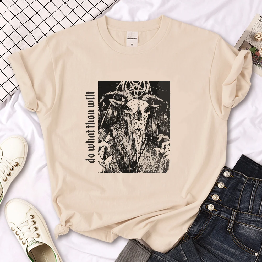 

Baphomet tshirt women summer t shirt female funny manga designer clothes