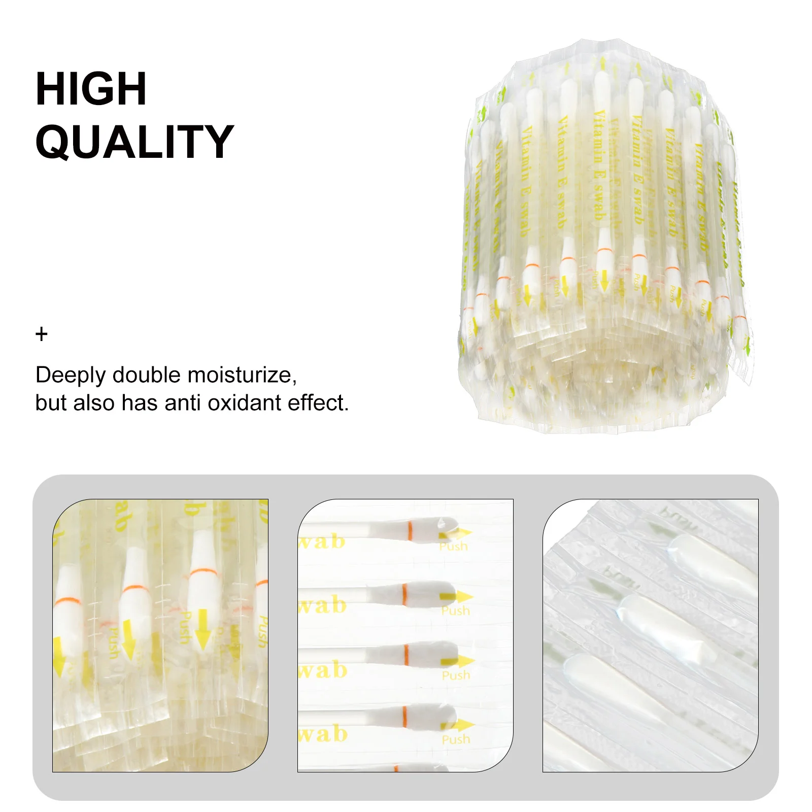 100 Pcs Travel Cotton Swabs Ve Cotton Gum Pointy Stick Lip Absorbent Dental Care Applicators