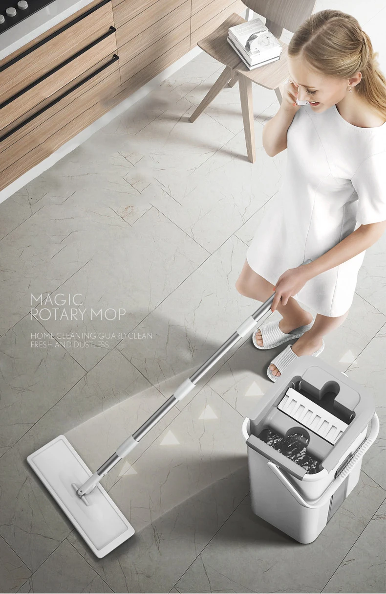 360 Rotação, Flat Floor Mops, Limpeza Doméstica, Uso Molhado ou Seco