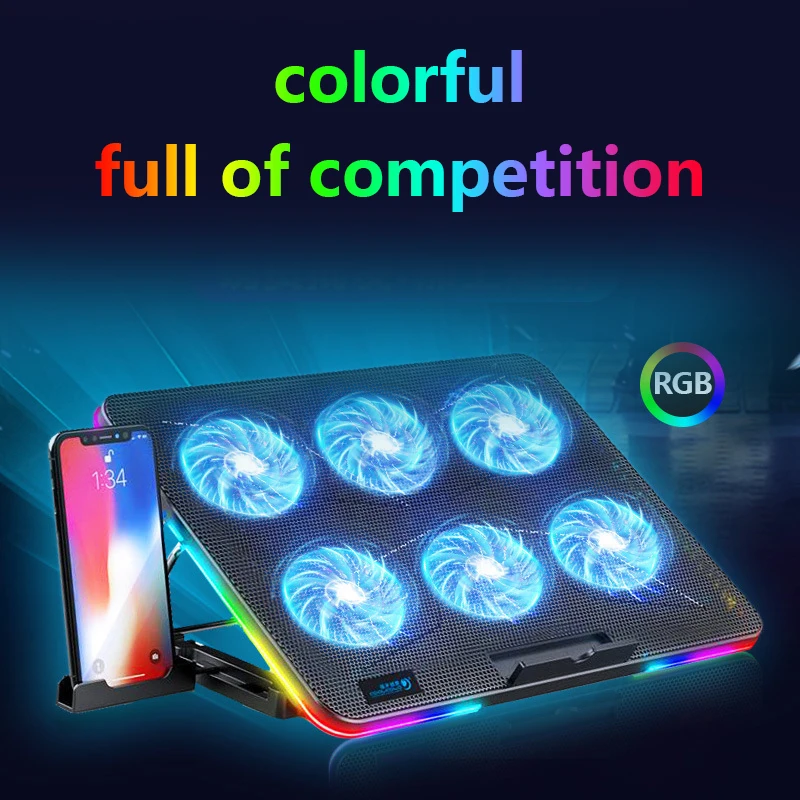 F5 RGB Laptop Cooling Pad Gaming Laptop Cooler, Laptop Fan Cooling