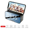 Portable Wireless Bluetooth Speaker Column Super Bass Stereo Subwoofer Handsfree Support TF AUX mirror Alarm Clock temperature 5