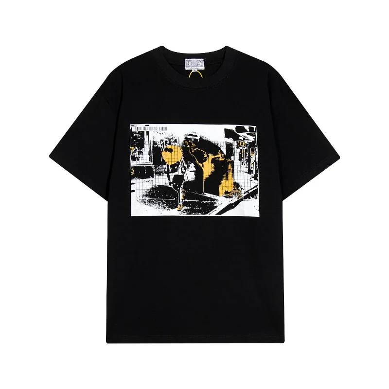 

23SS New Vintage Sticker Printing Cavempt T Shirt Men Women EU Size Cotton Justin Bieber Goth Cavempt Top Tee