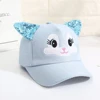 Summer Children's Caps New Cute Cartoon Cat Ear Girls Hats Adjustable Baseball Cap For Kids Children Girl Sun Hat 2-8 Years 5