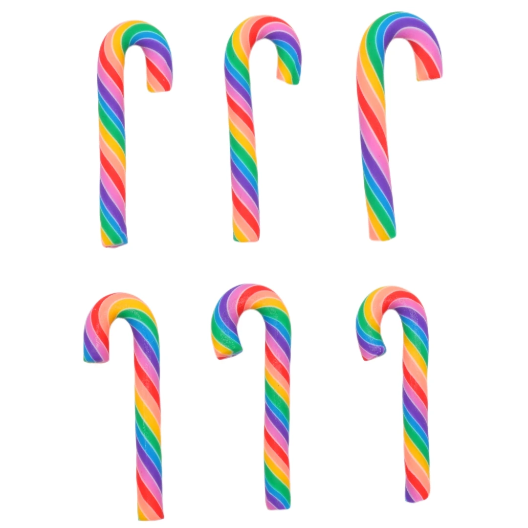 Déco Maison Noël Lot De 80 Cannes En Bonbon De Noël - Décorations Suspendues En Argile Polymère - Pour Sapin, Cupcakes, DIY Deco Noel Sucre D'orge Lumineux