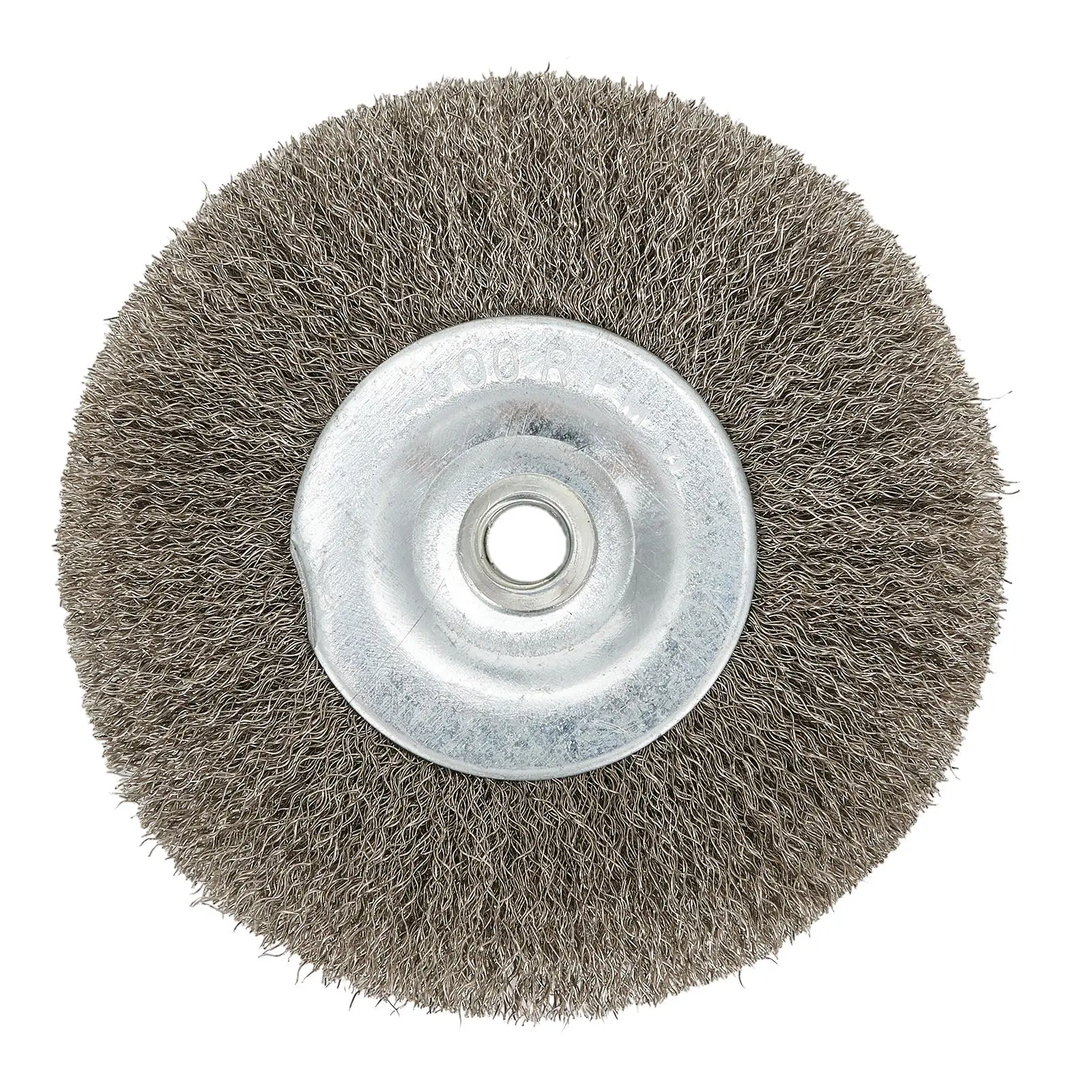 Get Your Surface Ready with 3In Flat Crimped Wire Wheel Brush Made from Stainless Steel Perfect for Angle Grinder