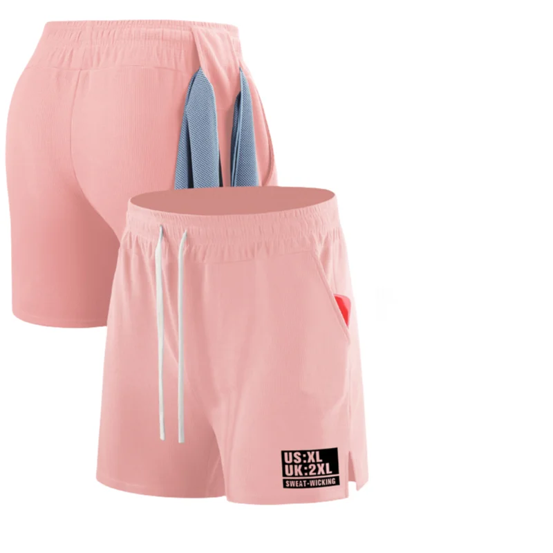 Waffles Sports Shorts Men's Running Football Fitness Quick-drying Breathable Comfortable Loose Thin Quarterly Pants