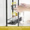 Triple Bathroom Shelves Iron Rack Without Drilling Over Door Hanging Storage Basket with Hooks Shampoo Organizer Shower Holder 4