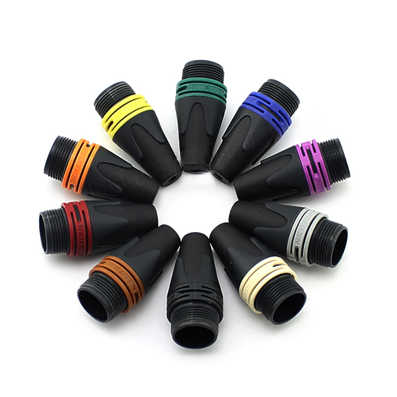 Microphone Accessories 1PC XLR Anti-Roll Color Ring NC3FXX/NC3MXX Special Multi-Color Anti-Roll Microphone Signal Cable Connector Marker Ring 9 Colours