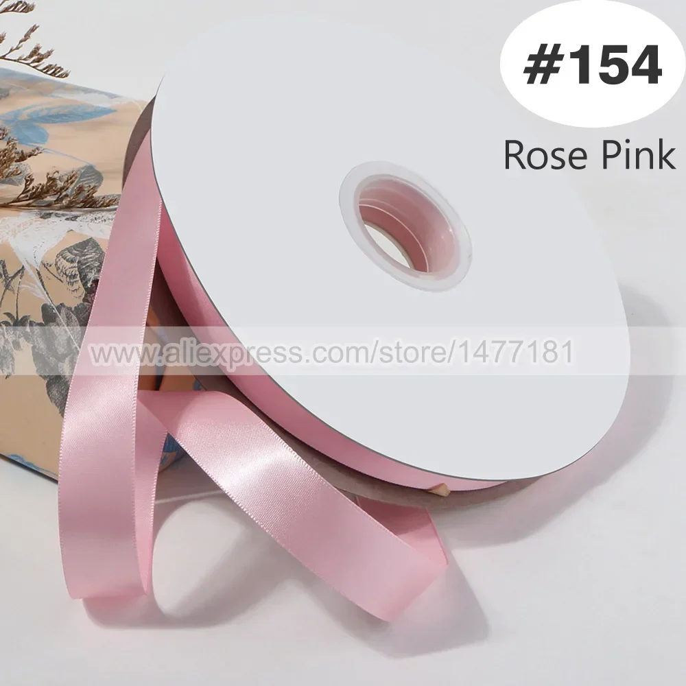 Luxurious Pink Double Face Satin Ribbon - 100% Polyester Silky Tape