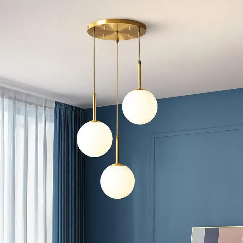 Oro Nero Sfera Di Vetro Led Lampade A Sospensione Lampadari A Sospensione Casa Cucina Interna Isola Ristorante Hotel Scale Lampada