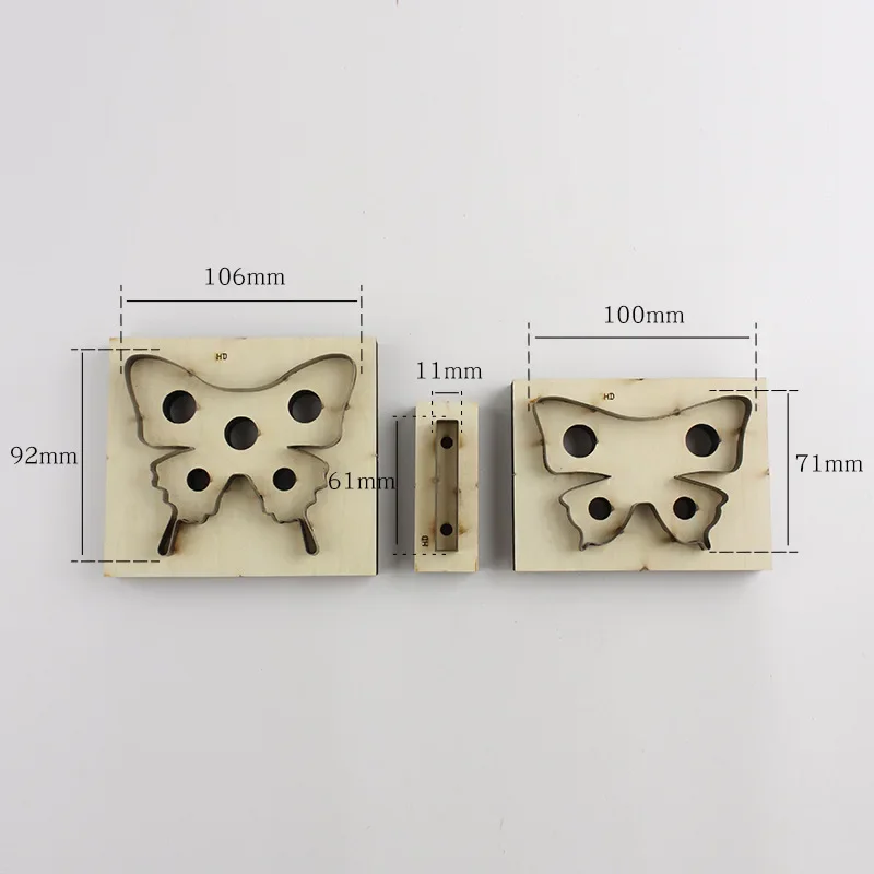Double Butterfly Leather Cutting Dies DIY Cutting Mold 4.17inch