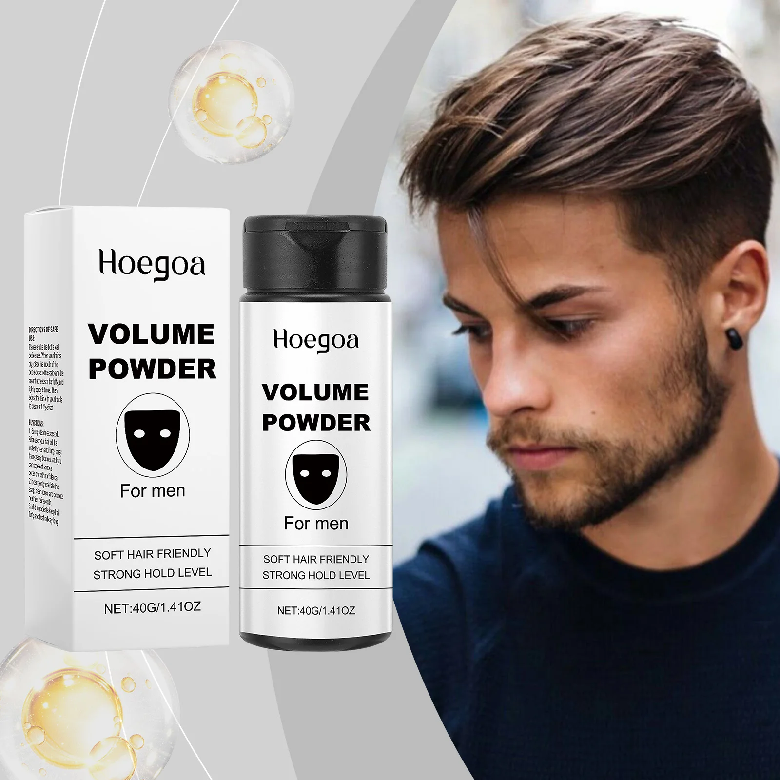 Volumizing & Styling Hair Powder:3-in-1(Oil-Absorbing+Volumizing+Styling)Transforms Oily Hair to Fresh Voluminous Hair Instantly