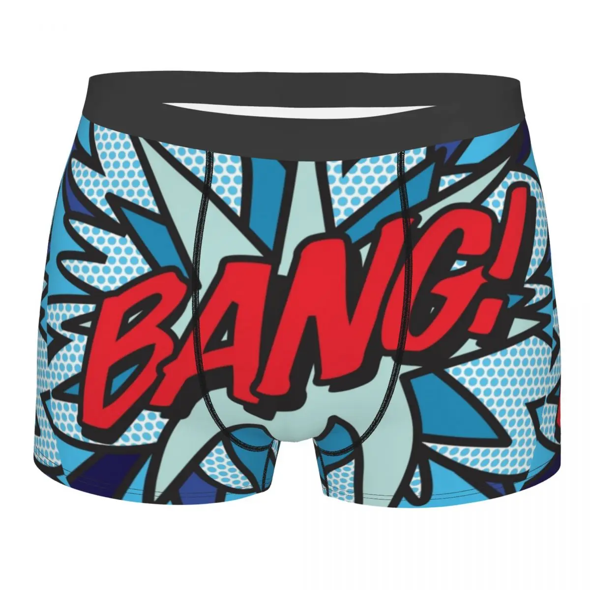 Мужское современное комиксное поп-арт нижнее белье Bang Wow Boom Pow сексуальные