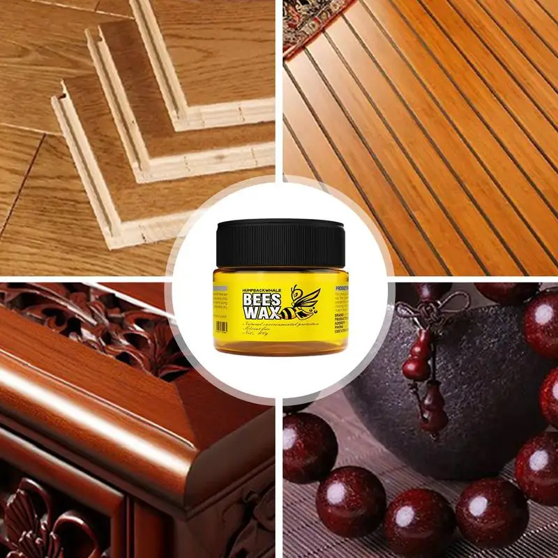 Beeswax Wood Polish Wood Furniture Polishing Beeswax Polisher Floor Polish Care Wear-Resistance Brighten Refill Wax For Home