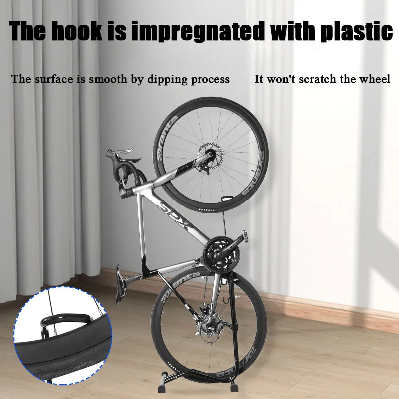 Support Vélo En L Intérieur/extérieur - Pour 2 Vélos - Rangement Vertical Sans Perçage - En Acier