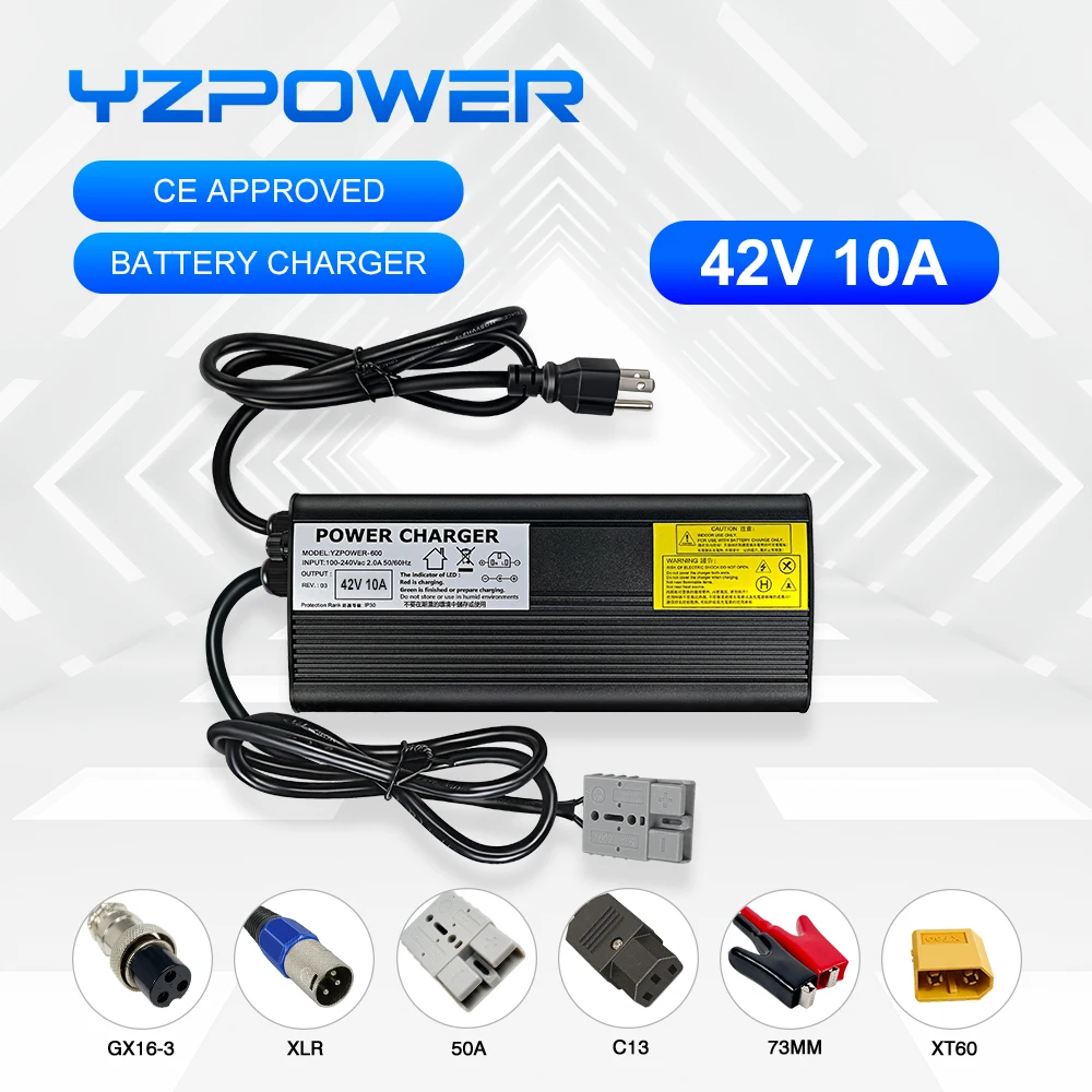 YZPOWER42V10A10SLithiumBatteryChargerForQuickChargingWith