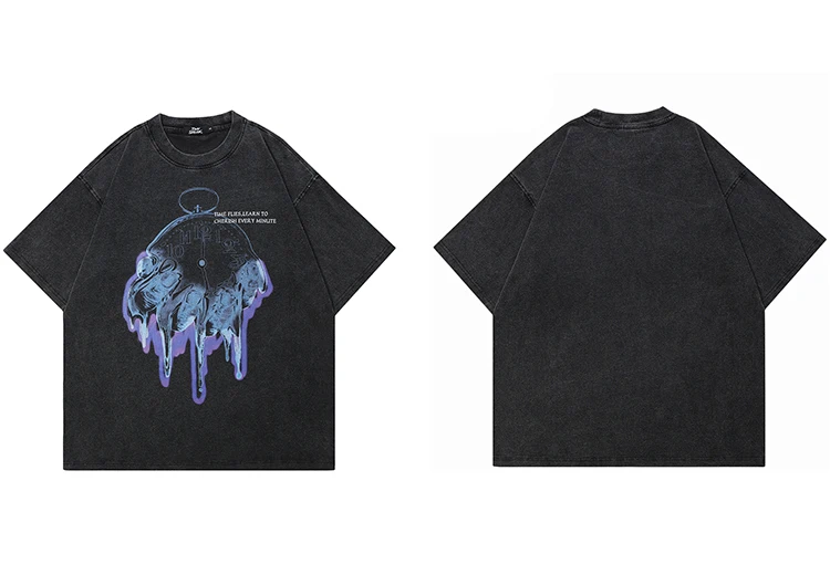 Dripping Clock Graphic T-Shirt S800c7516e995416aa771365085cf343dp