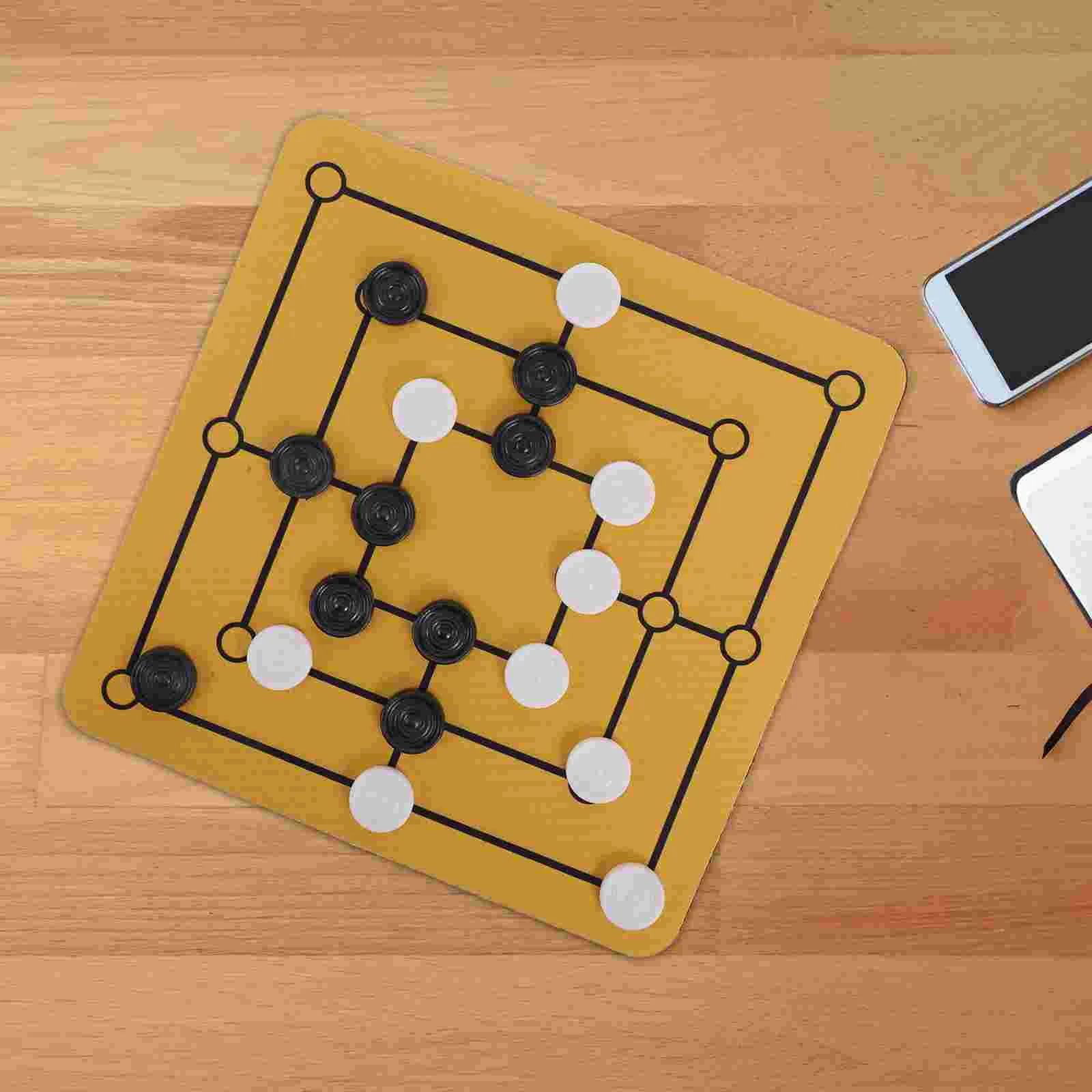 Board Game 1 Set Traditional Nine Mens Morris Table Funny Portable Household Chessboard Gathering