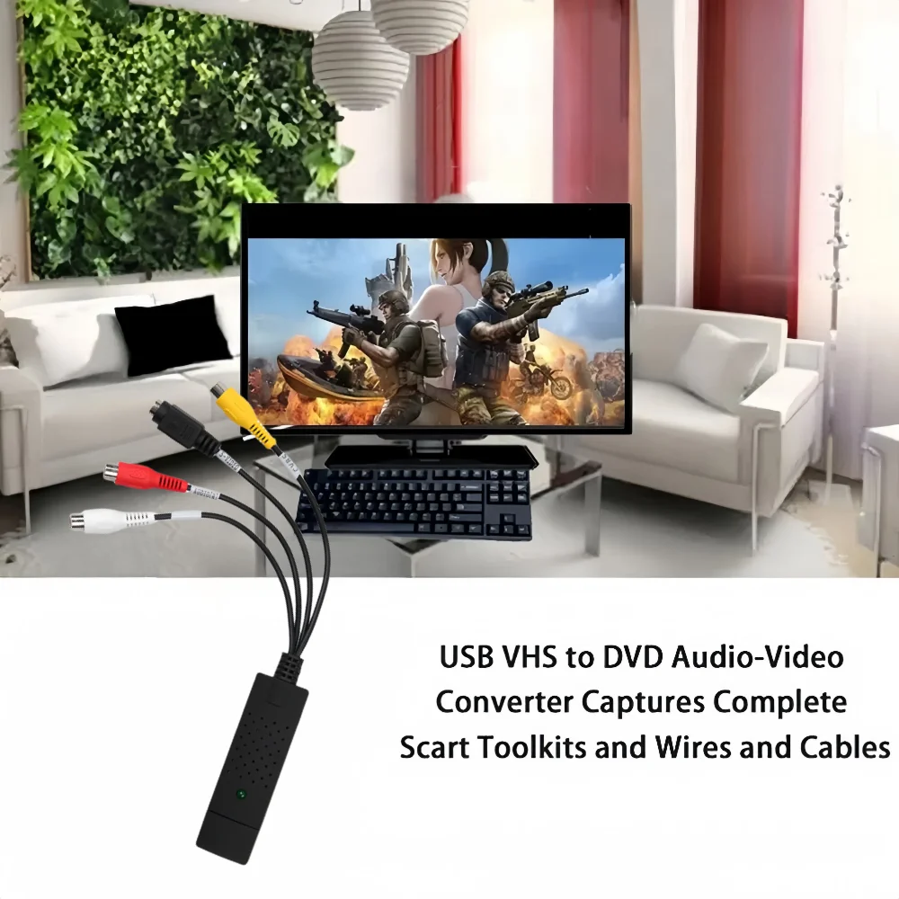 Video Capture Card USB 2.0 Video Audio Converter for TV DVD VHS Capture Adapter TV DVR video capture card video converter