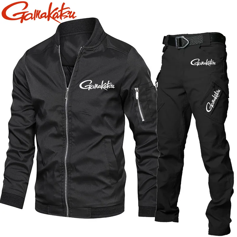 

Brand 2024 Outdoor New Men's Coat Quick Dry Pants Hiking Windproof Breathable Fishing Suit Two Piece Fashion Mountaineering Suit