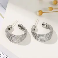 Boucles d'oreilles multicouches pour femmes, nouvelle tendance, Design Unique, élégant, délicat, rétro, exagéré, bijoux, cadeaux de fête, vente en gros 4