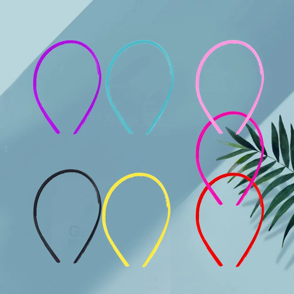 

25 Pcs Cute Headgear Child Toothed Hair Band Headbands with Teeth Grips DIY Headdress Adornmrnt Candy Color Hoop