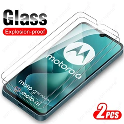 2 - Pack Full Coverage Tempered Glass Screen Protector - Ultra Durable 9H Hardness - Moto G06 Power (Transparent)