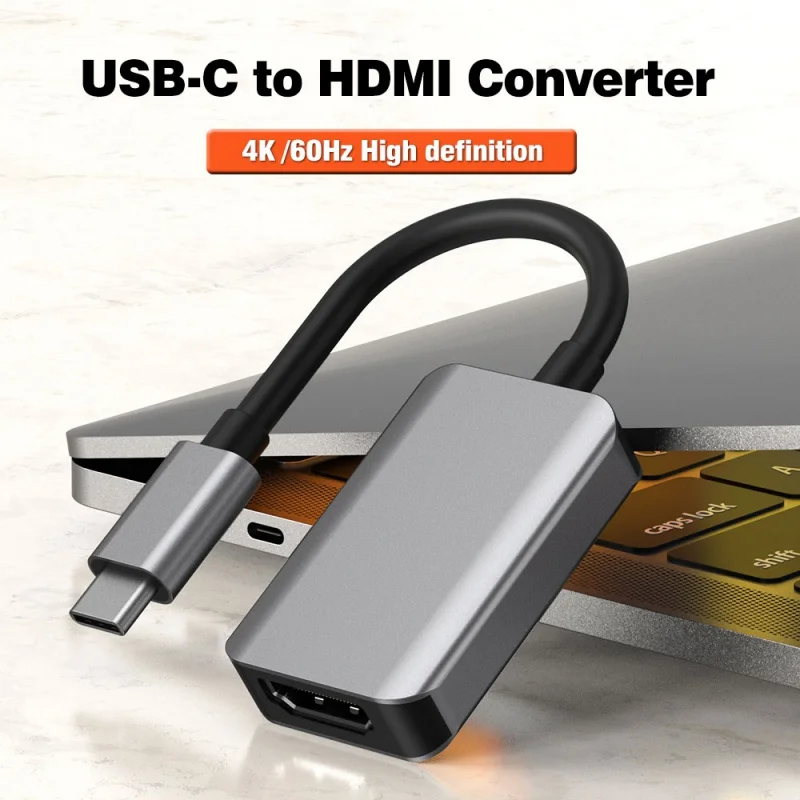 화면 동기화 케이블, 휴대폰 컴퓨터 외부 C타입 to HD HDMI 변환 와이어, 4K, 60Hz, 8K 어댑터