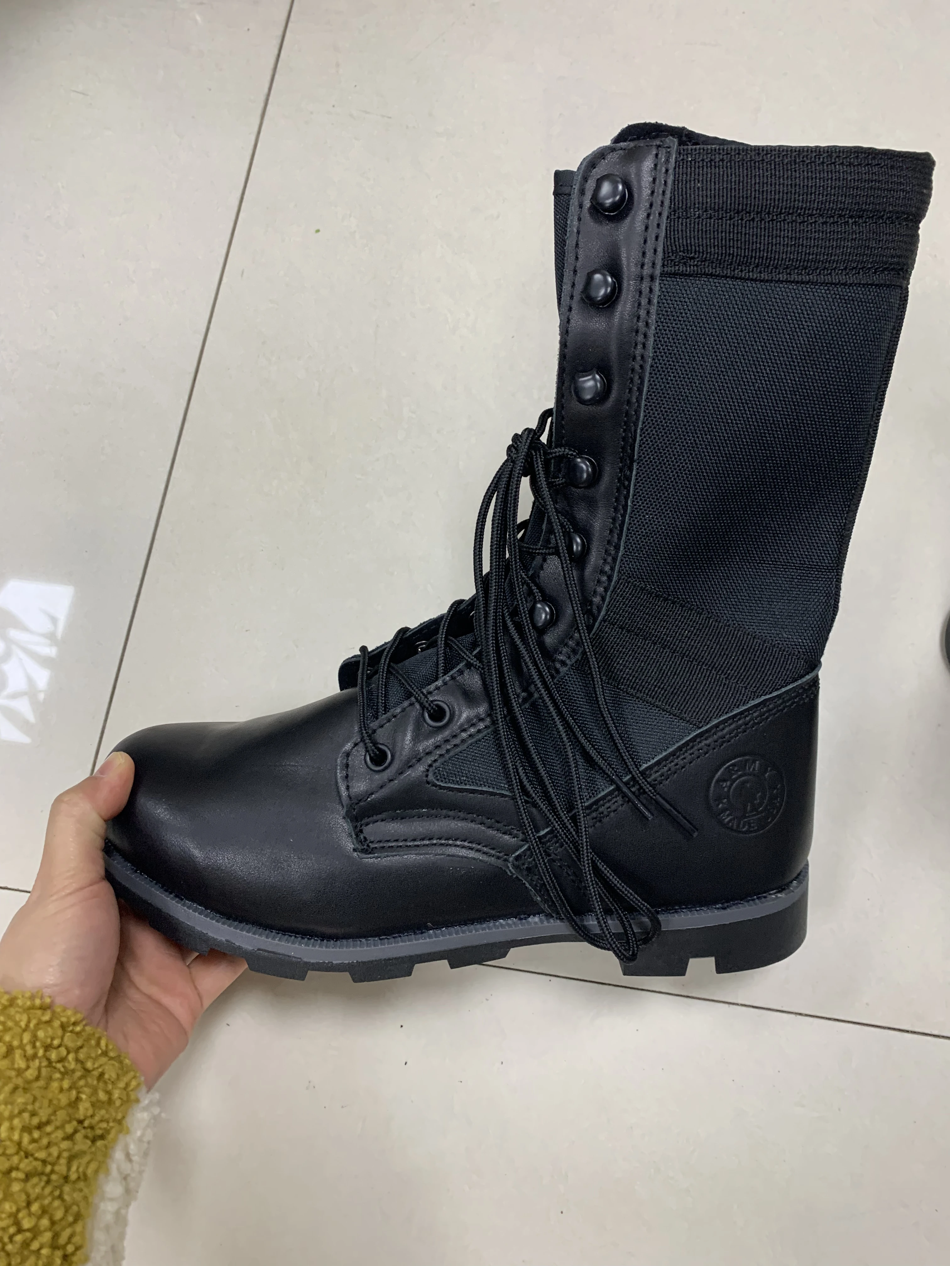 Black Full Grain Leather Army Strong Ghana Boots AliExpress