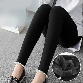 Autumn Winter Women's Clothing Maternity Clothes Pregnancy Leggings Thickened with Velvet Pregnant Women Trousers Warm Pants
