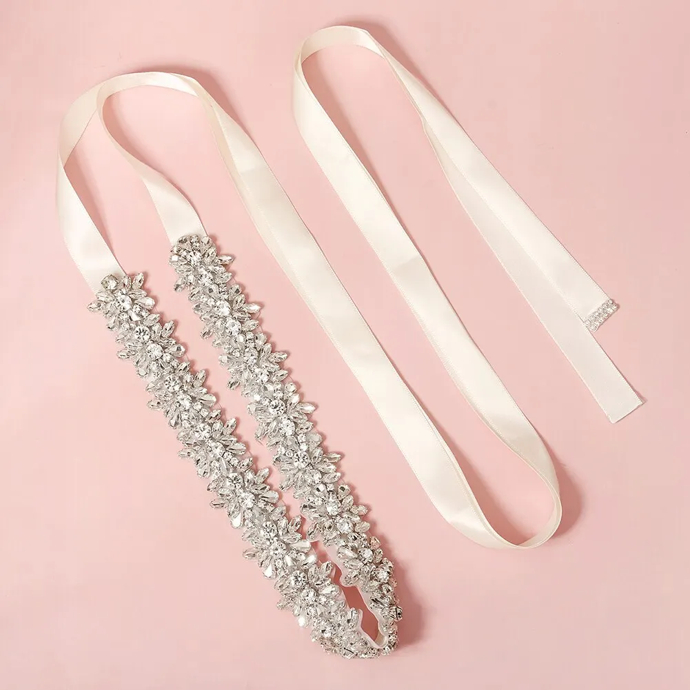 Ceinture décoration de robe en strass cristal, bande élastique pour fêtes, soirées et réceptions – Image 3