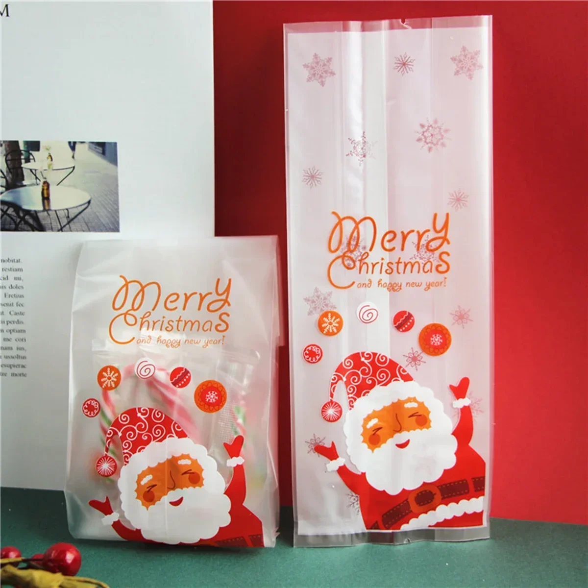 Cookie Bag Flat Pocket Pastry Bag for Christmas Candy Packaging