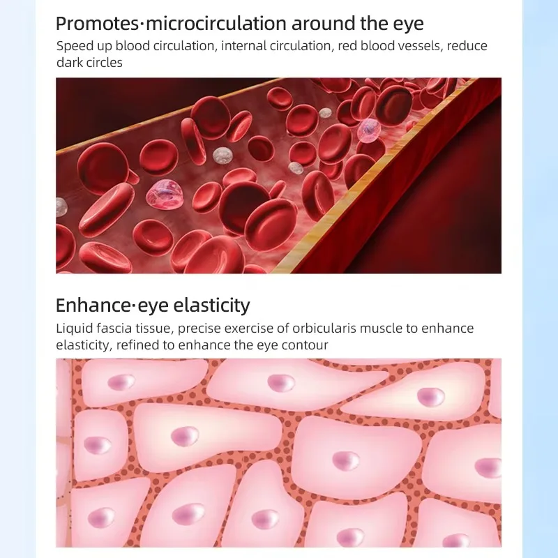 2025 EMS Eye Beauty Device Microcurrent Eye Massager Remove Eye Bags Dark Circles Red Blue Light Eye Lifting Massage Instrument