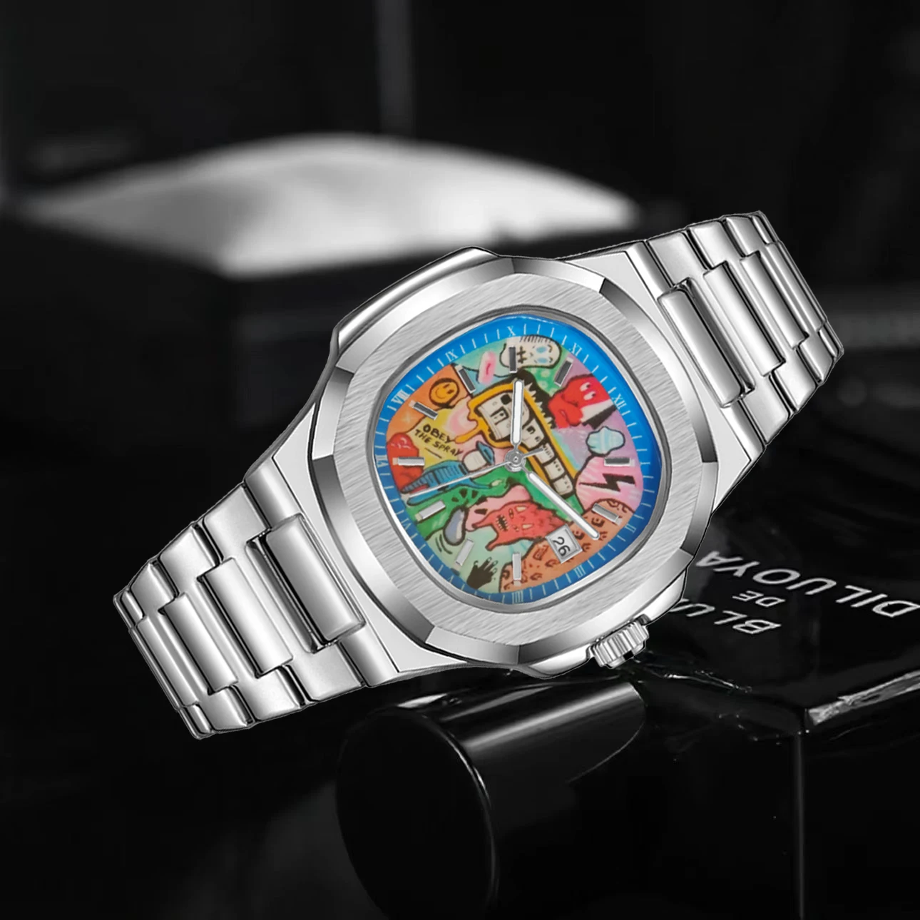 Premium Hand-painted Men's Wristwatch - Trendy and Fashionable Design