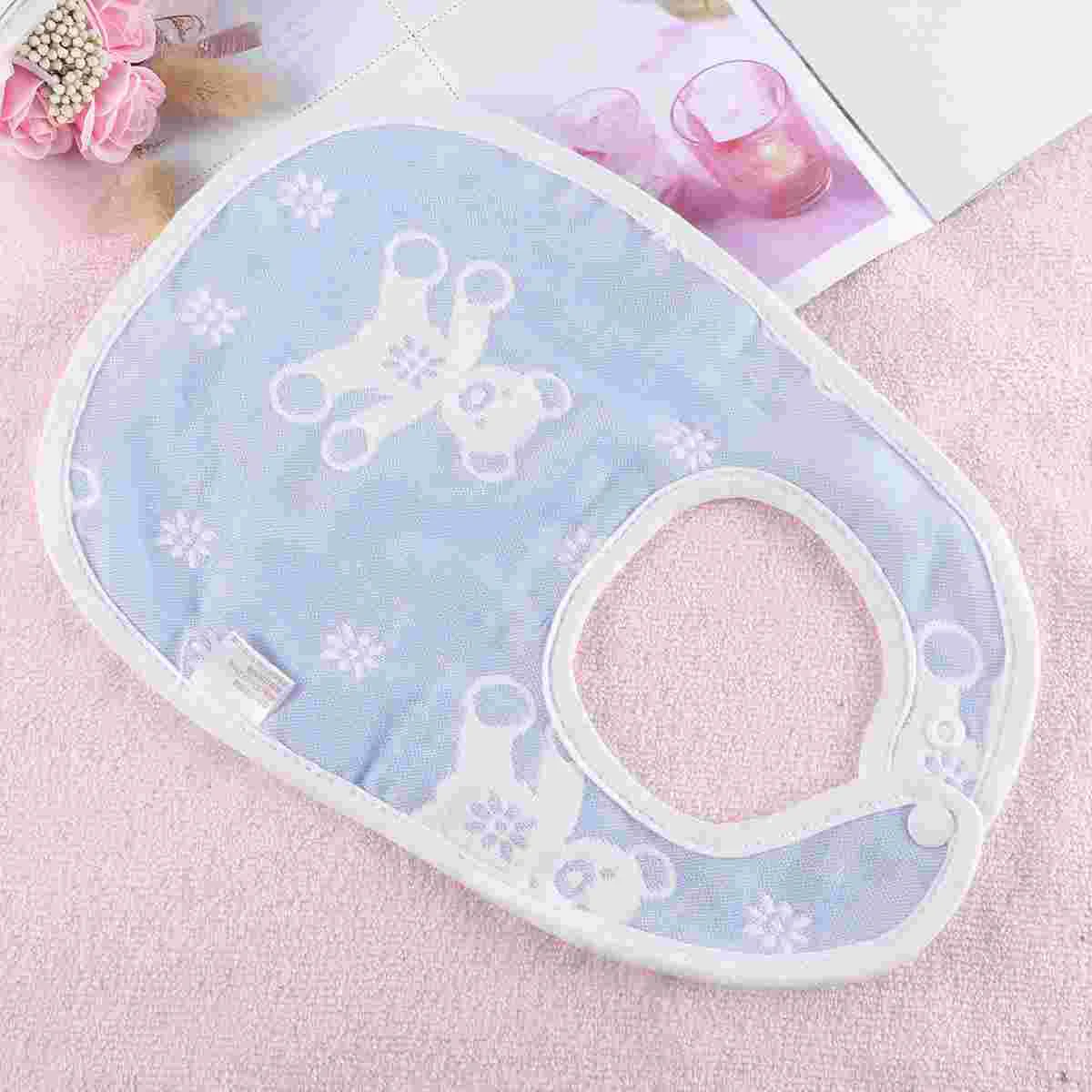 

Baby Bib Six Layers Gauze Bibs Snap Fastener Dining Bibs for Newborn Infant (U Shape Pattern)