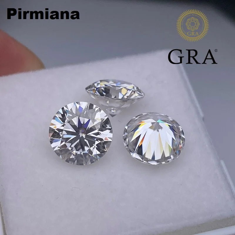 

Pirmiana оптовая цена D VVS1 камень Муассанит 0,1-6CT круглые фотообои для изготовления ювелирных изделий своими руками